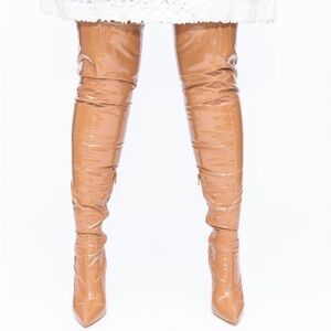 New nude latex boots